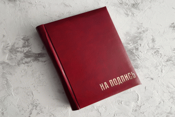 Бордовая с  корешком мягким 80 мм