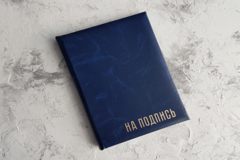 Синяя с корешком мягким 40 мм