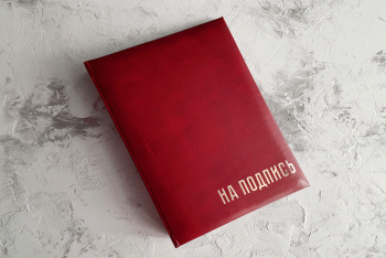 Бордовая с  корешком твердым 40 мм